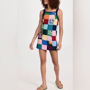 RE/DONE Womens Patchwork Mini Sweater Dress - Multi - S